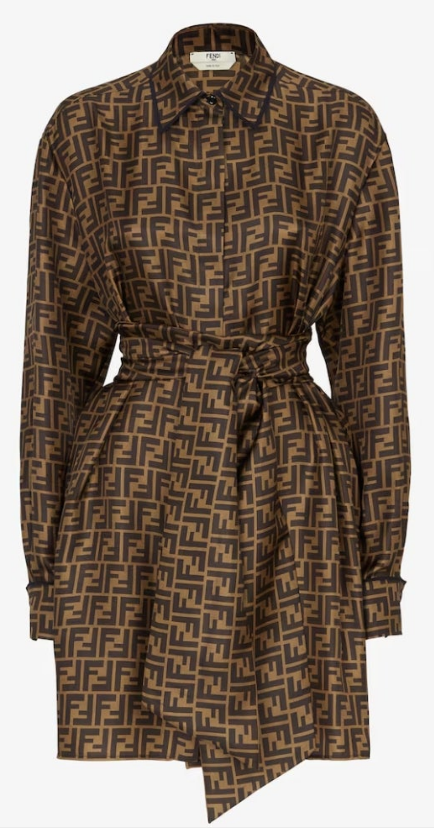Fendi Brown twill dress
