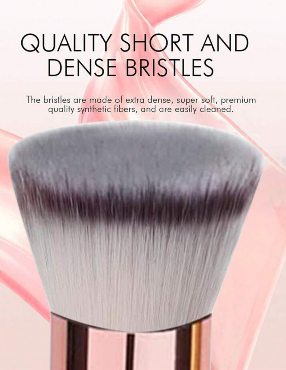Flat Top Foundation Brush, For Mixing Liquid, Creams And Perfect Powder Cosmetics - Buffing, Concealer - Portable wood