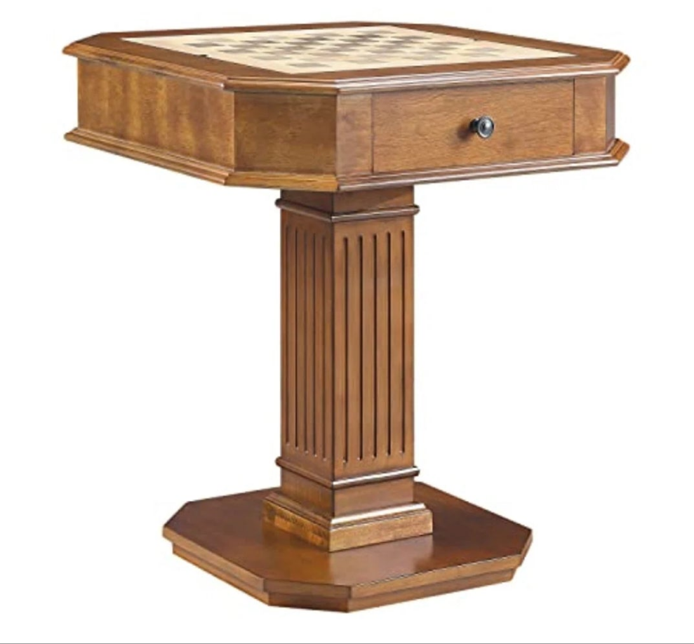 3 in 1 - Chess, Checkers, and Backgammon Game Table with Storage Solid Wood