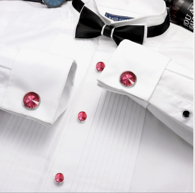 Cufflinks for Men with 4/6 pcs Shirt Studs Set, Gift Box Packed, Mens Jewelry or Accessories for Wedding, Party, Anniversary, Birthday