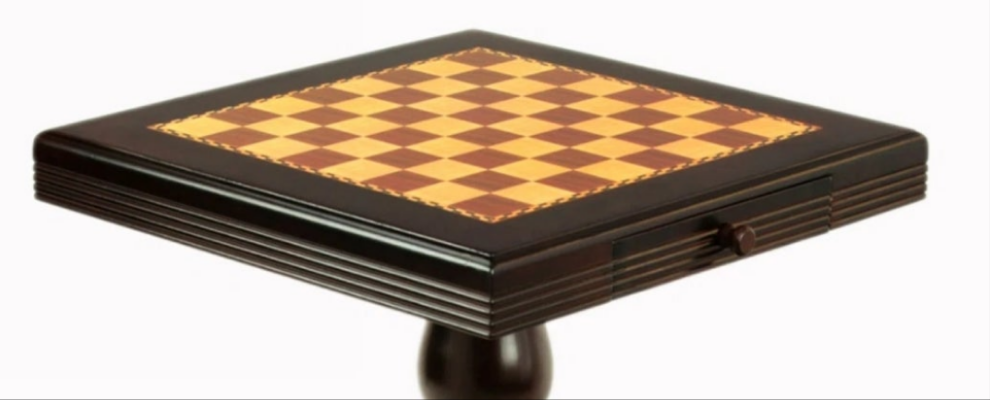 Chess Table in Square wood