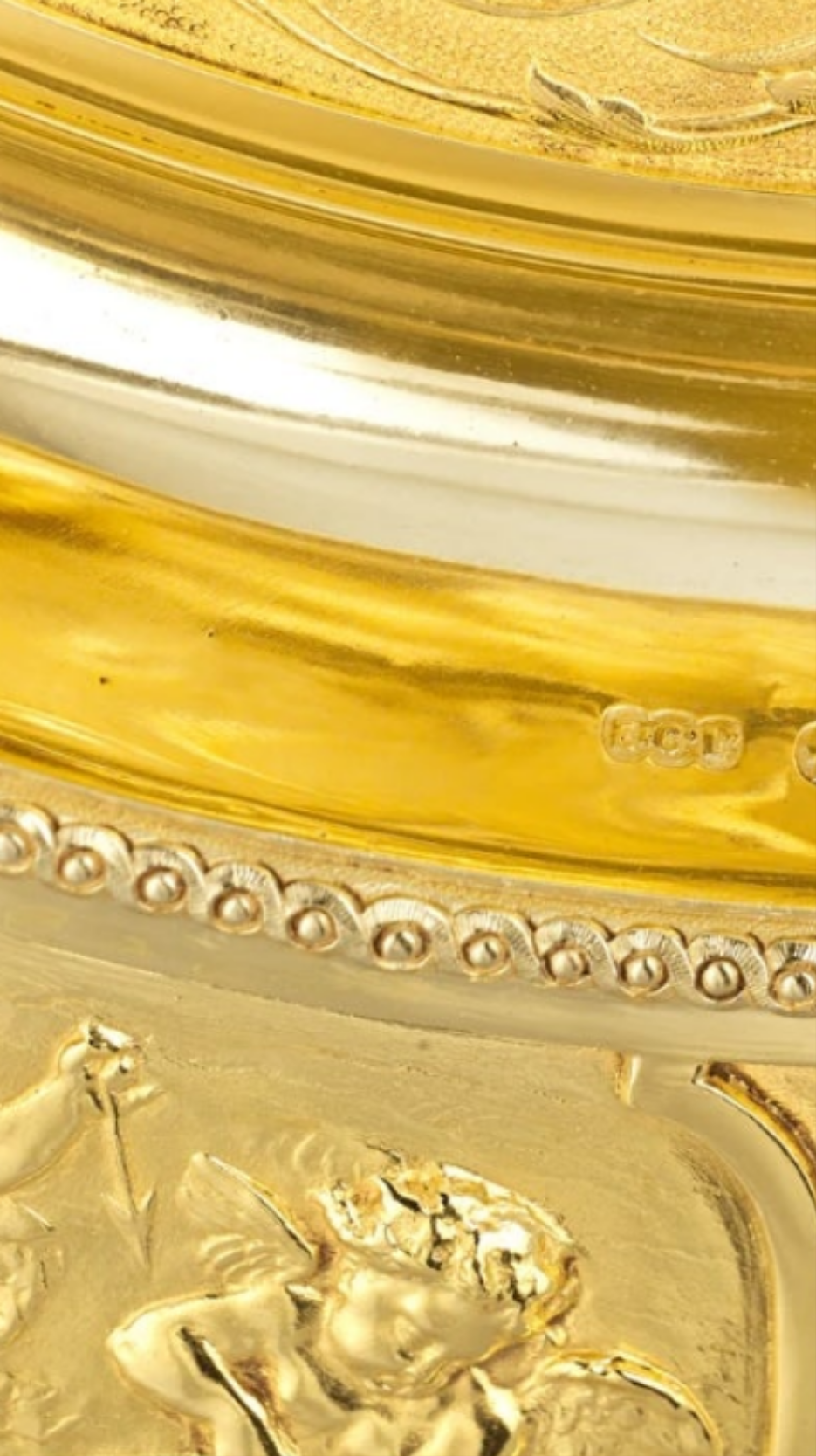Rothschild "Poetry" Sterling Silver Gilt Salver by Elkington & Co.