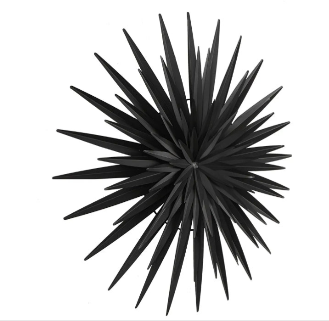 Wall Decor Large Layered 3D Wall Sculpture, Wall Art 28" x 3" x 28", Black