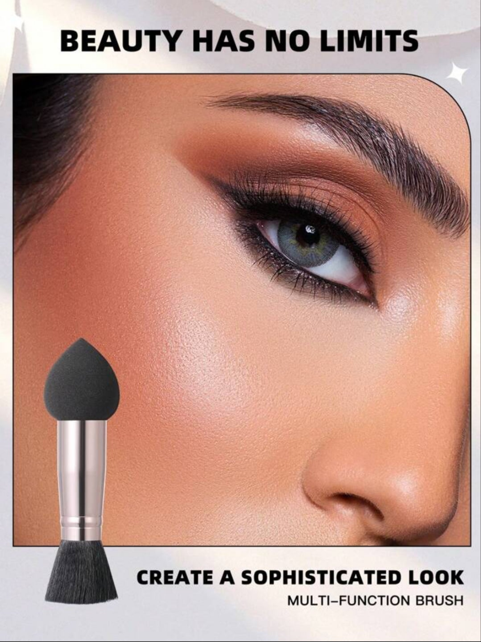 3pcs Double Head Multi-Function Makeup Tool, One Is Makeup Brush Sponge, The Other Is Makeup Brush material pur