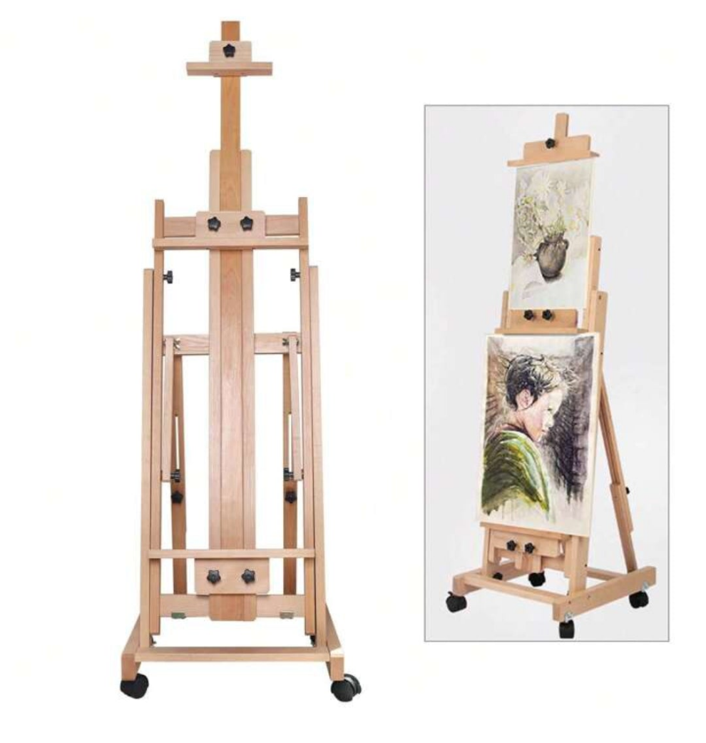 Studio Easel, Dual-Purpose Floor Folding Sketching Easel For Painting, Sketching, Display, Etc