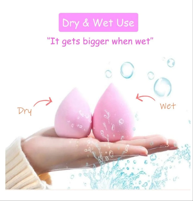 45pcs Makeup Sponge Blender Set - 39 Pcs Latex-Free Vegan Sponges with 6 Pcs Makeup Blender Holder, Beauty Cosmetic Foundation Blending Powder Puff for Liquid Powers BB Cream