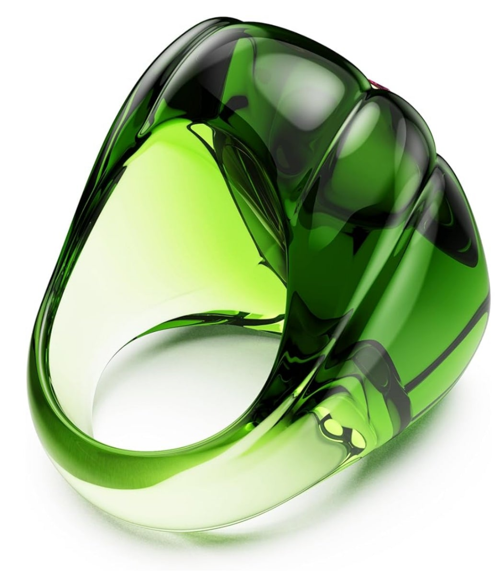 Swarovski Crystal Dulcis cocktail ring, Cushion cut, Pavé, Multicolored, Size 6 3/4