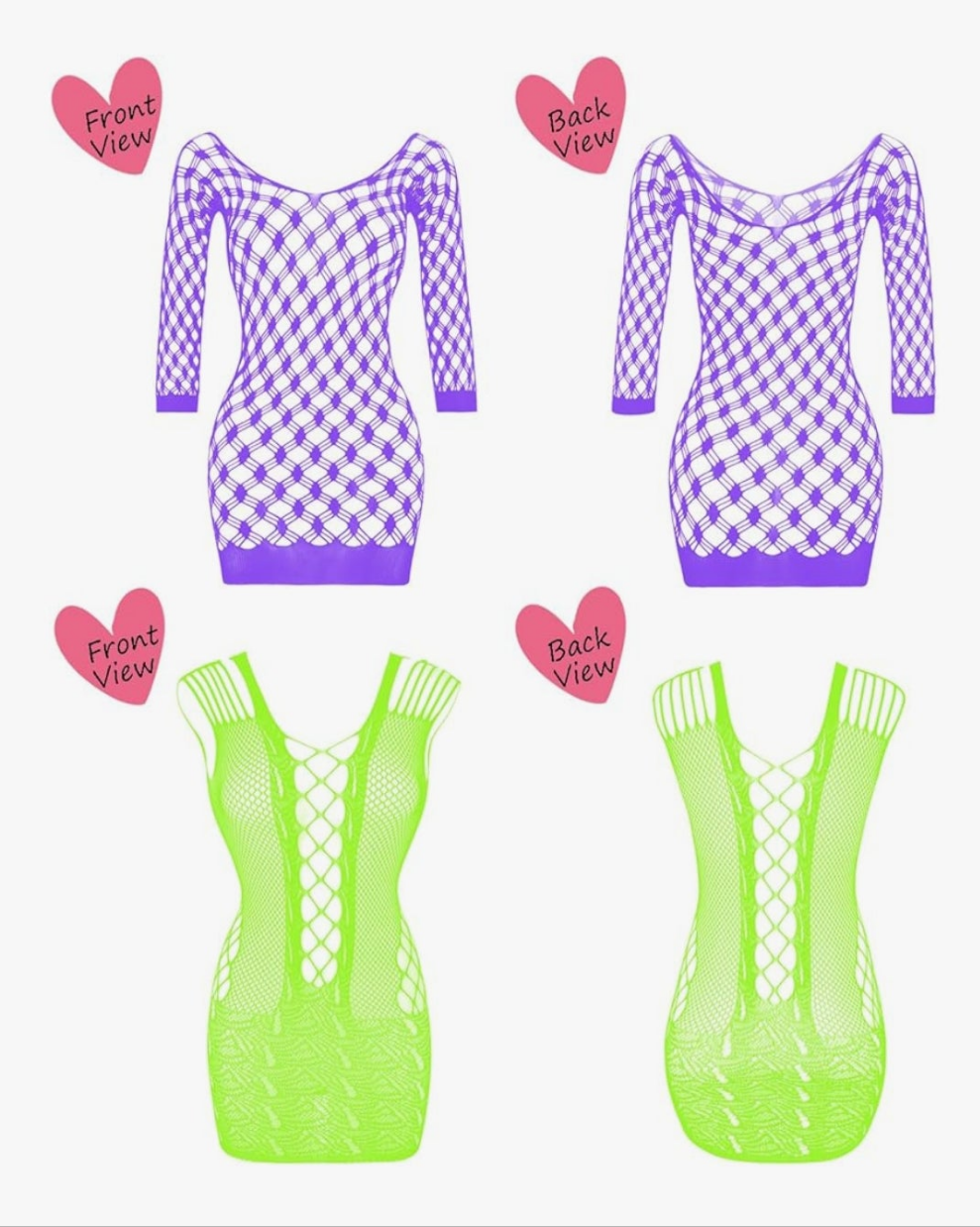12 pack Lingerie BabyDoll Fishnet Bodysuits Sexy Nightwear(12 Pack)