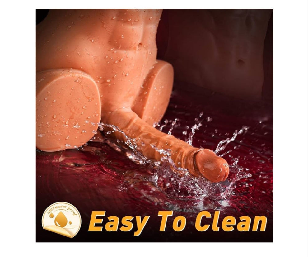 10.8LB Male Sex Doll with Flexible Dildo, Realistic Sex Dolls 6.8in Huge Cock for Female Masturbation, Tight Anal Butt for Gay Sex Toys, Unisex Masturbator Sex Doll for Women Men Couple Sex Toy