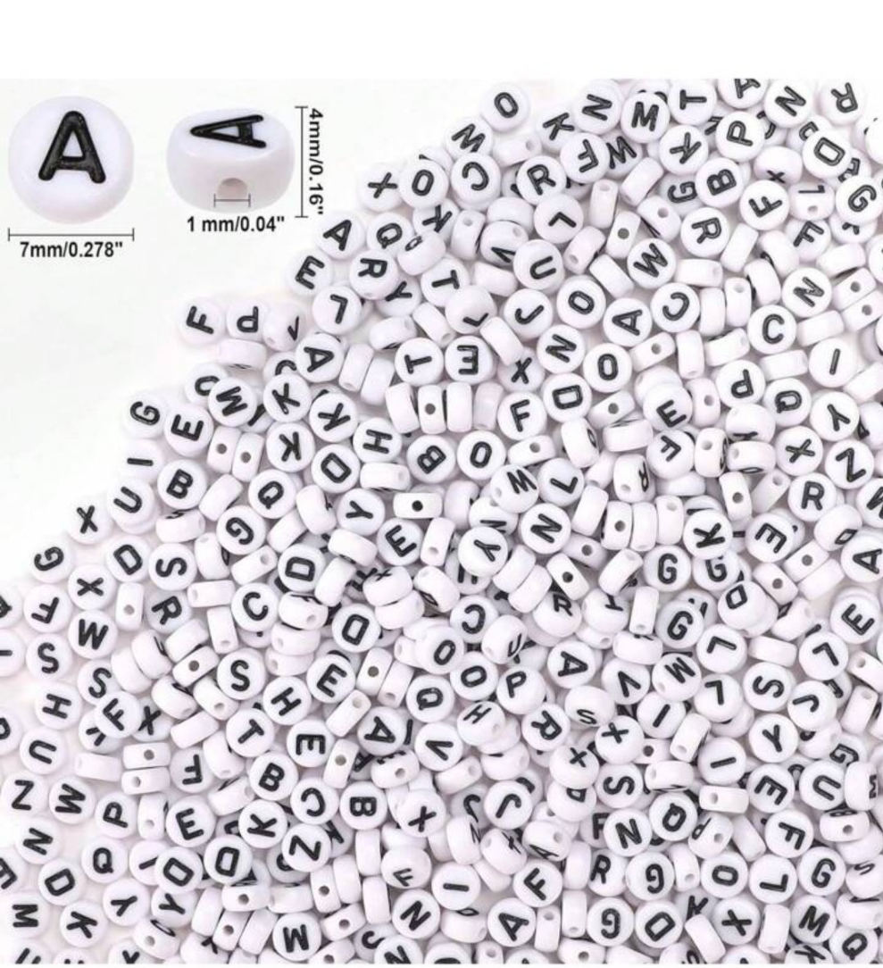 1400pcs Of 28-Grid English Alphabet Beads, Stringing Accessories For Bracelets, A Gift For Friends.