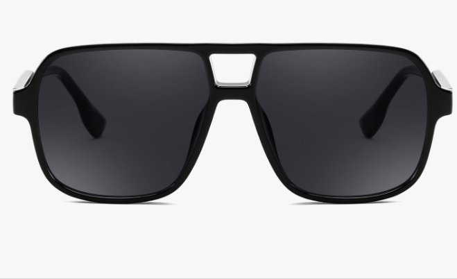 Square Pilot Sunglasses Women Men 70s Vintage Trendy Plastic Frame Sun Glasses