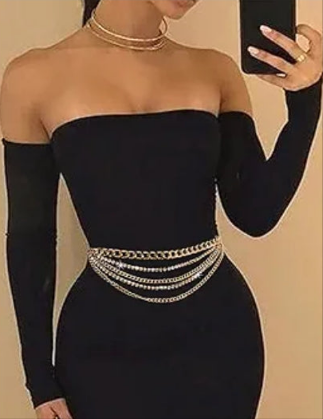 Rhinestone Waist Chain Gold Metal Belt Layered Body Chain Crystal Belly Chain Party Sexy Body Jewelry for Women and Girls
