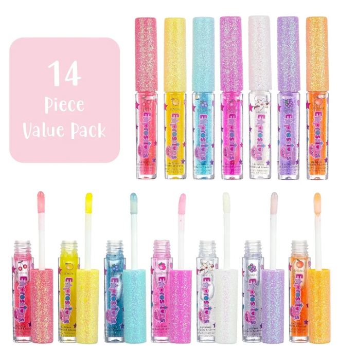 14pc Fruity Flavored Lip Gloss Set