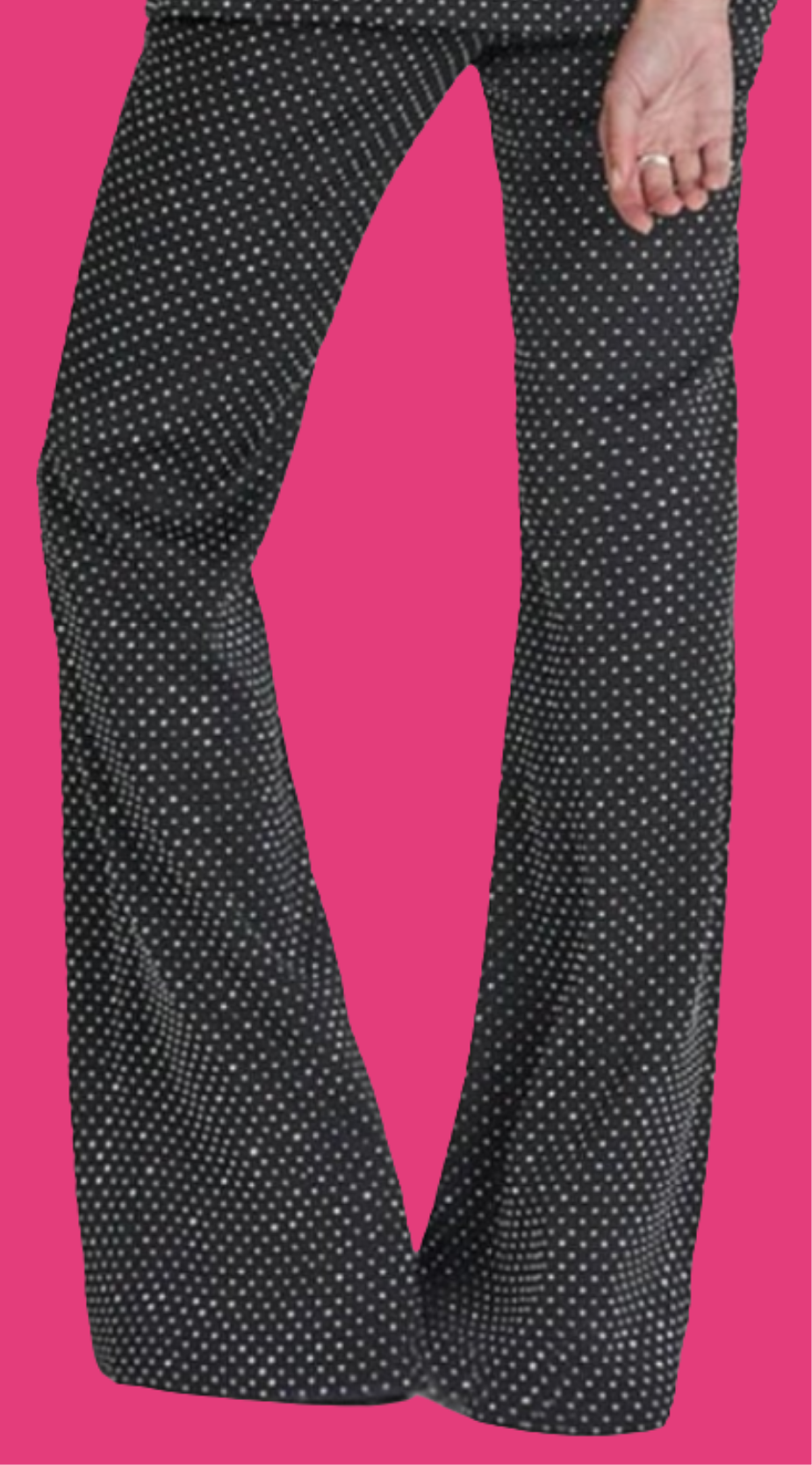 Single Breasted Blazer Rhinestone Decor Two Piece Pants Set COCOMONEY