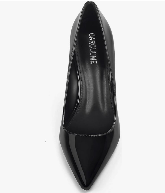 Women's Pumps Slip On High Heels with Pointed Toe 4Inch Stiletto Bridal Party Dress Heels for Casual