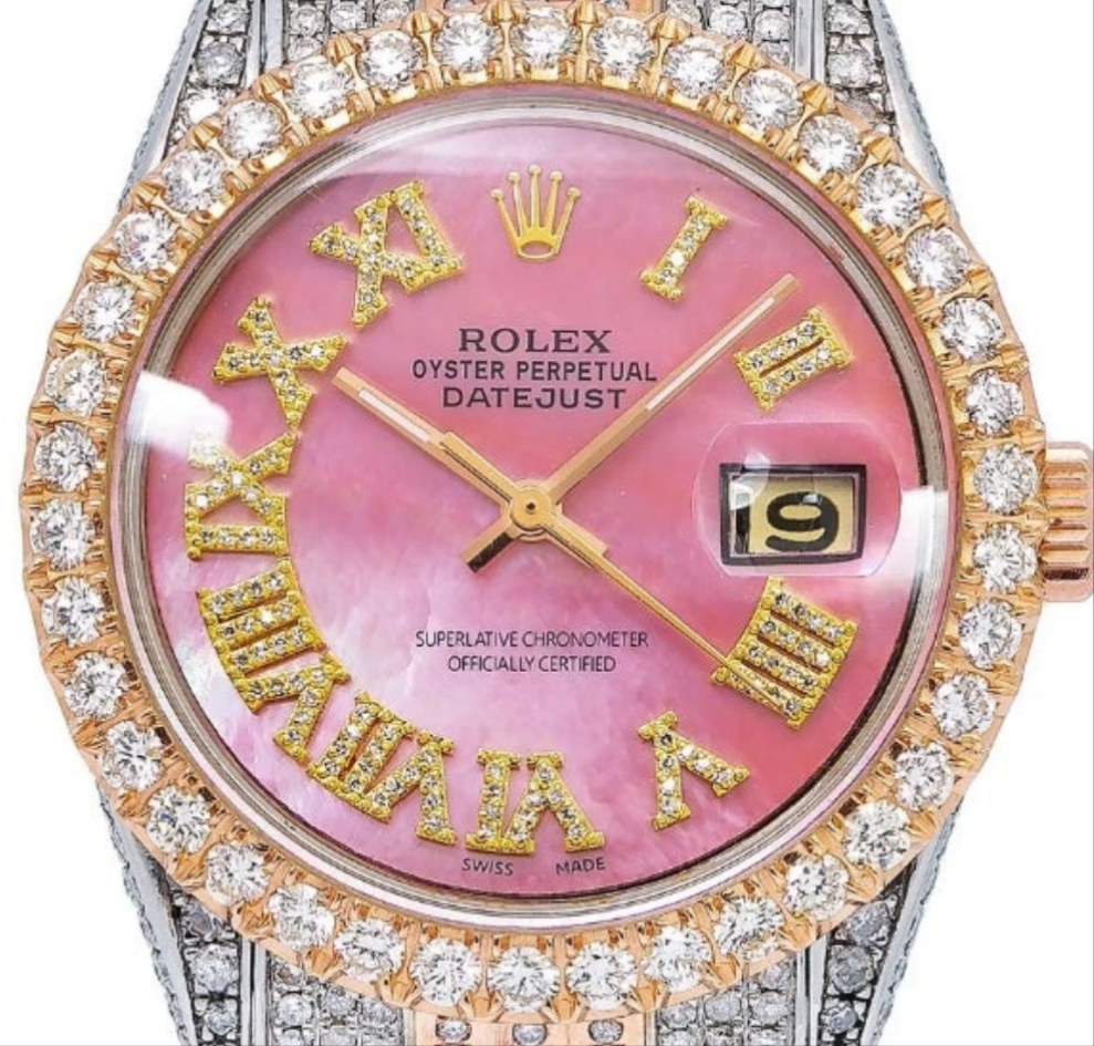Rolex Datejust 1601 36MM Pink Diamond Dial With Two Tone Jubilee Bracelet (Pre-owned)