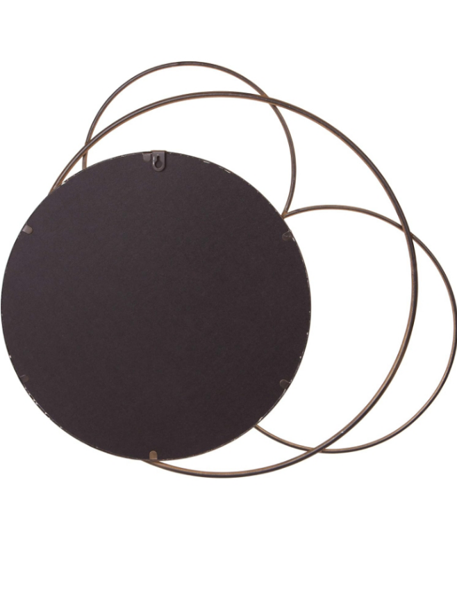 Patton Wall Decor Gold Metal Layered Circle wall accent Mirror, 22.5"