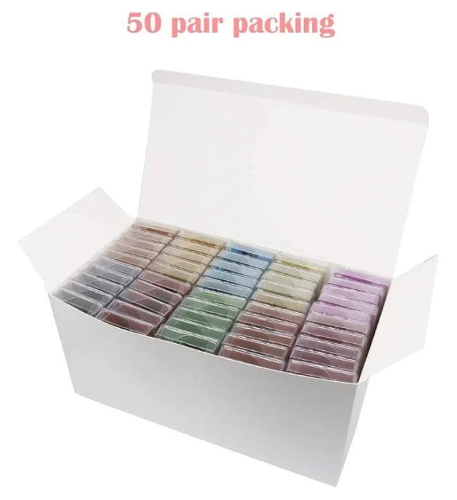 Faux Mink Lashes 50 Boxes 10 Styles Eyelashes Volume Lashes 10 Portable Individual Boxes 10-20mm Mixed Natural Look Lash 3D False Eyelashes