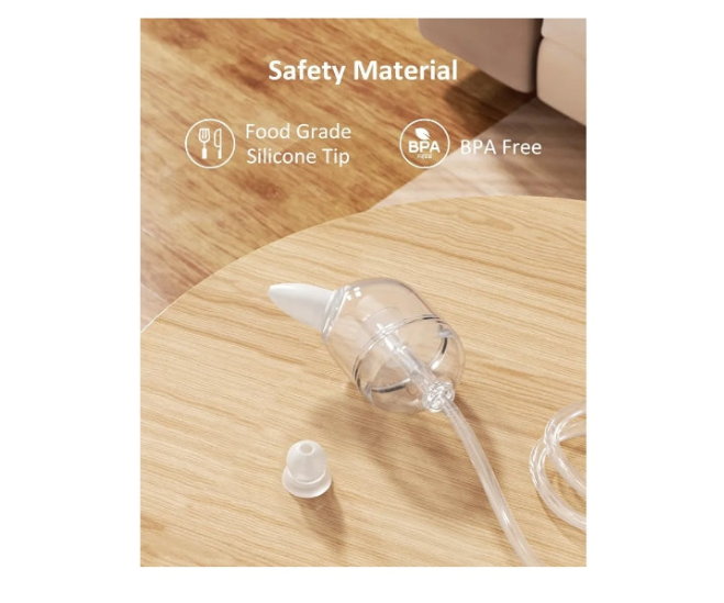 Hospital Grade Nasal Aspirator for Baby, Nose Sucker with 9 Levels Suction, Night Light and Nursery Rhyme Soothing, Electric Nose Suction for Baby with Food-Grade Silicone Tips,