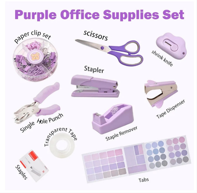 Phone Stand for Desk -Cell Phone Holder Purple Desk Accessories Desktop Office Must Have Compatible with iP 13 Pro Max Mini, 12 11 XR X 8 7 6 Plus SE, 4-8'' Smartphone