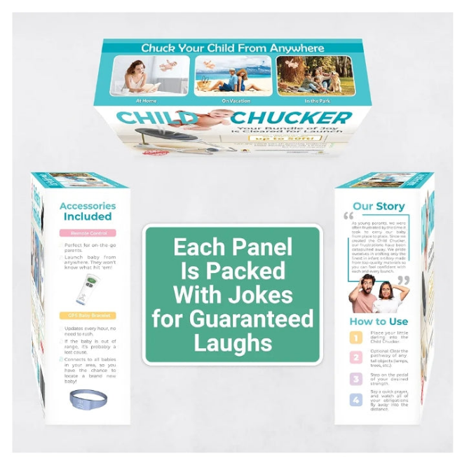 Hilarious Gag Gift Empty Box Wrap Your Real Present Inside to Prank Friends or Family with This Practical Joke for Men or Women. Funny Idea for New Parents or Baby Shower.