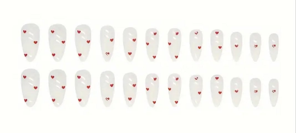 24 pcs acrylic Cocomoney nails with glue and nail accessories