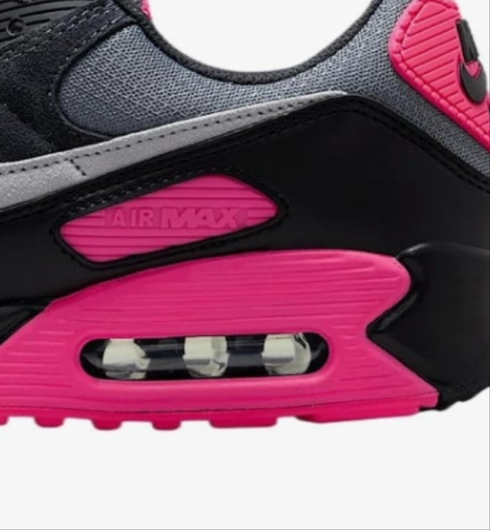 Air Max 90 Men's Shoes , Cool Grey/Hyper Pink/Black/Wolf Grey)