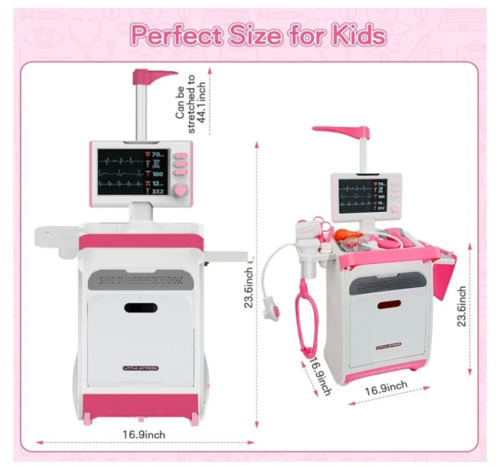 Doctor Kit for kids 3+ Medical Kit Toy Doctor Cart Stethoscope and Other Accessories Boy and Girl Fun Role Playing Game Toy Kids Pretend Play Girls Toys for 3+ There's 4 sets to choose from. Choose your set below.
