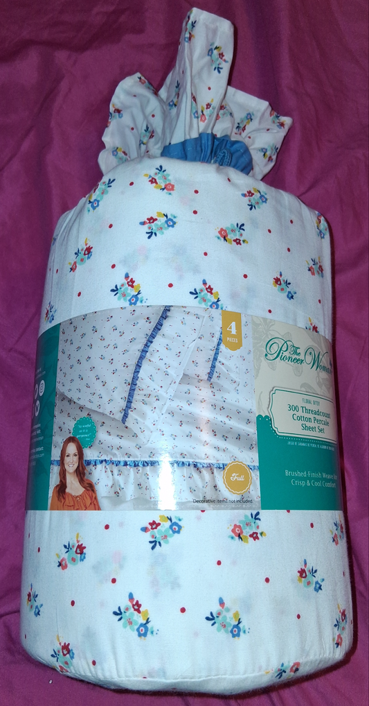 Pioneer Women Full Sheet Set 4pcs 2 sheets 2 pillow cases