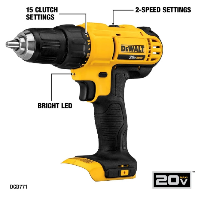 DEWALT 20V MAX Power Tool Combo Kit, 4-Tool Cordless Power Tool Set with Battery and Charger (