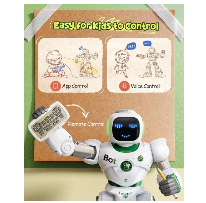 Ruko Large Intelligent Robot Toys for Kids, Voice and App Control Smart Remote Control Carle Robots, Programmable Interactive Music Girls Boys Toys, Gifts for Kids 4 +