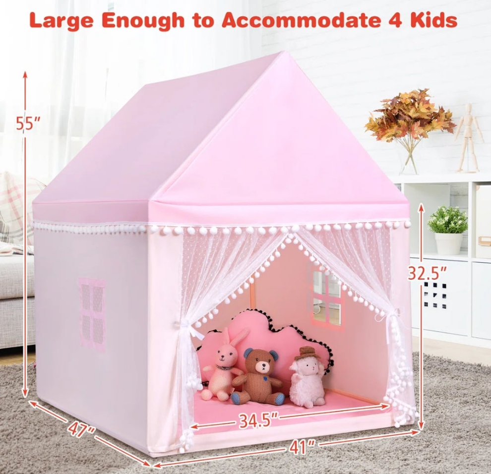 41'' W x 47'' D Indoor / Outdoor Fabric Play Tent