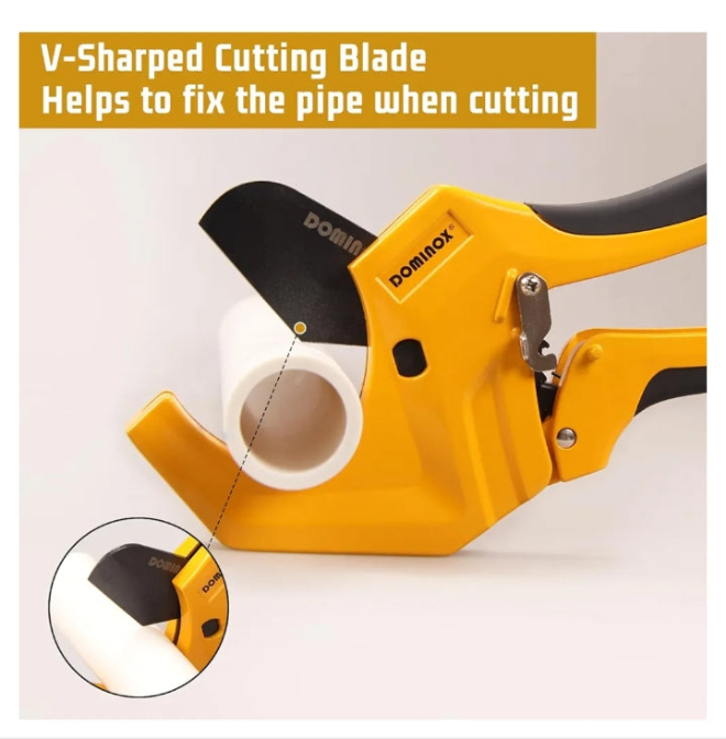 PVC Pipe Cutter, Cuts up to 2-1/2”, Professional Cutting PEX, PVC, and PPR Pipe, Etc, SK5 Blade and Aluminum Alloy Body, One-hand Rapid Cutting Tool for the Pipe