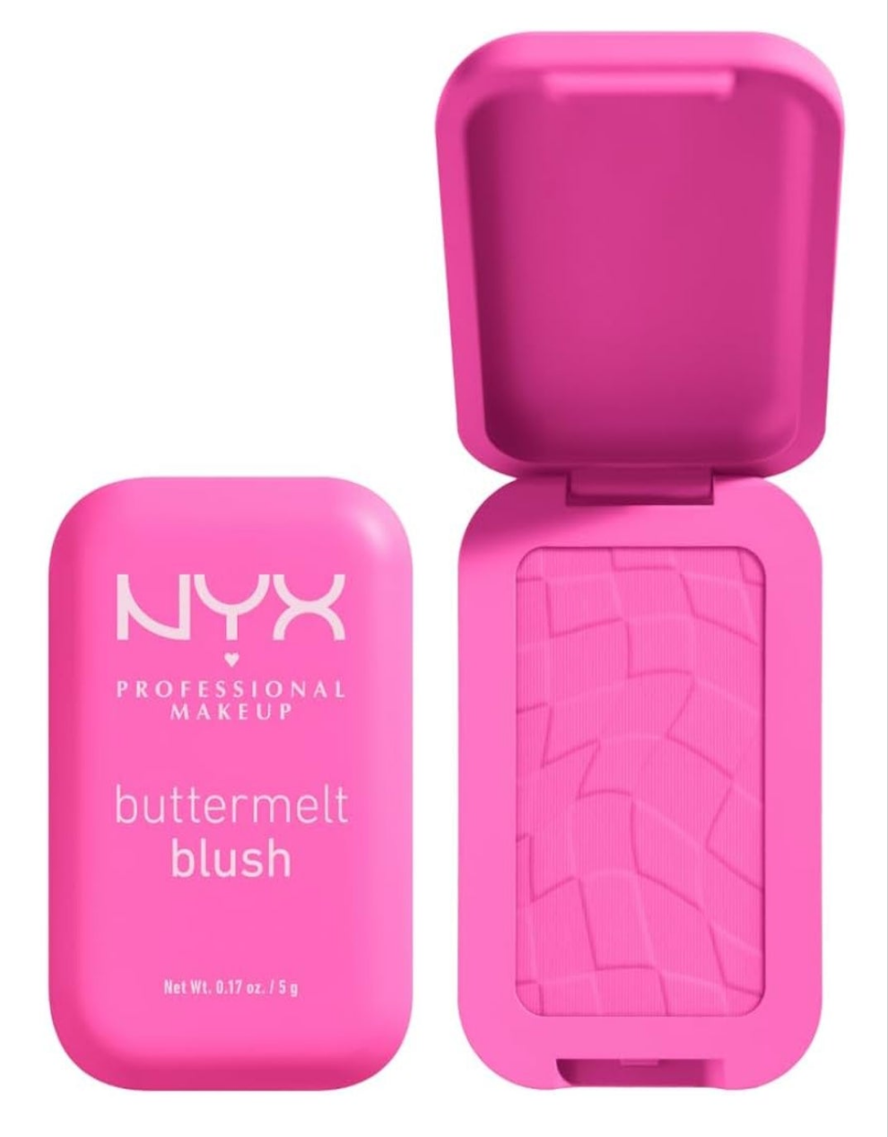 NYX PROFESSIONAL MAKEUP Buttermelt Powder Blush, Fade and Transfer-Resistant Blush, Up to 12HR Make Up Wear, Vegan Formula - All The Butta