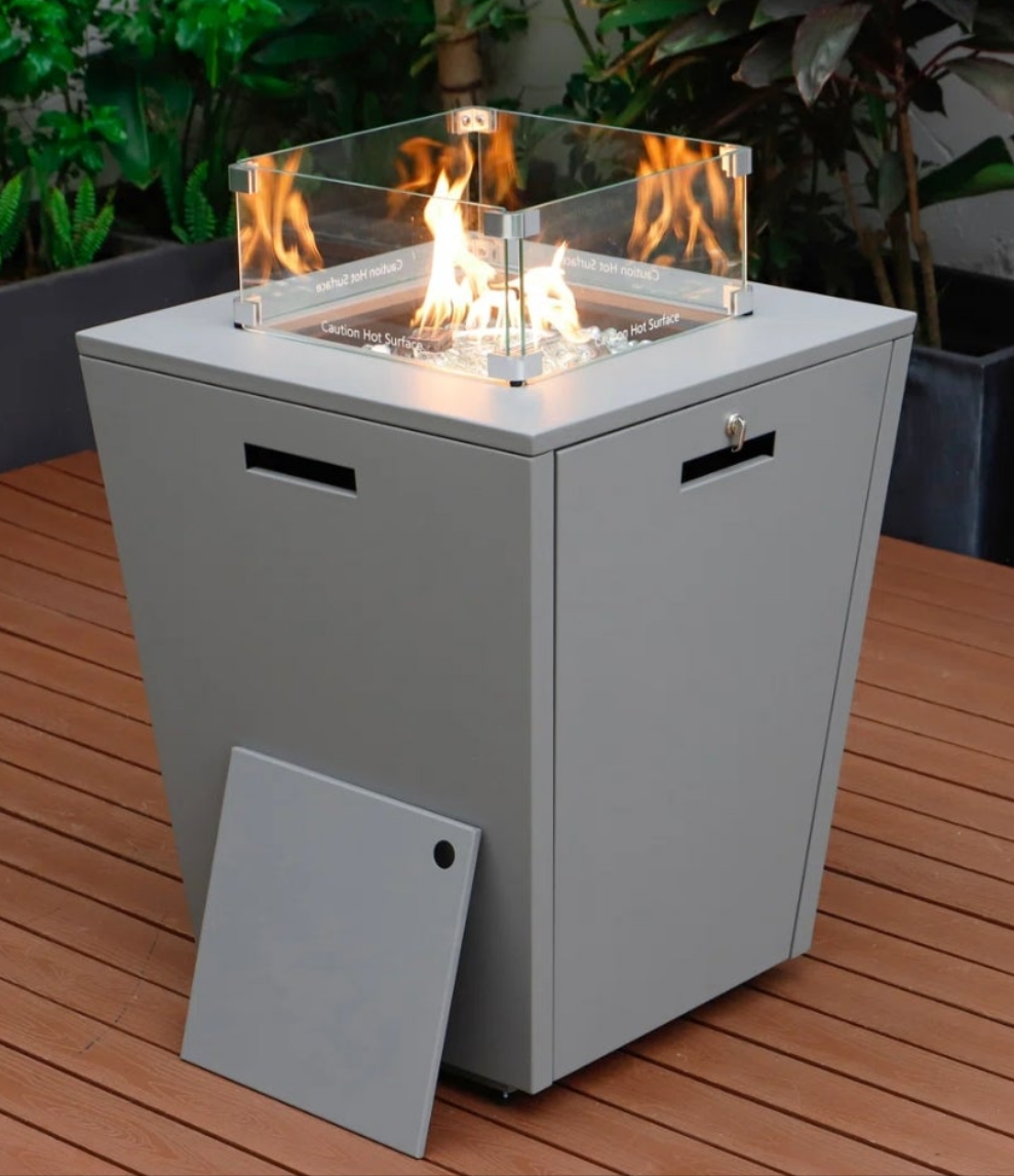 Fire Pit Table,Exterior Material Stainless Steel; Iron