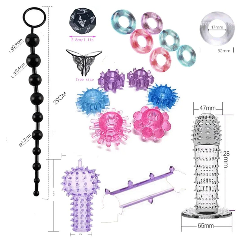32Pcs SM Bondage Restraint Vibrator Silicone Anal Plug Dildo Sex Toys for Butt plug2 Color