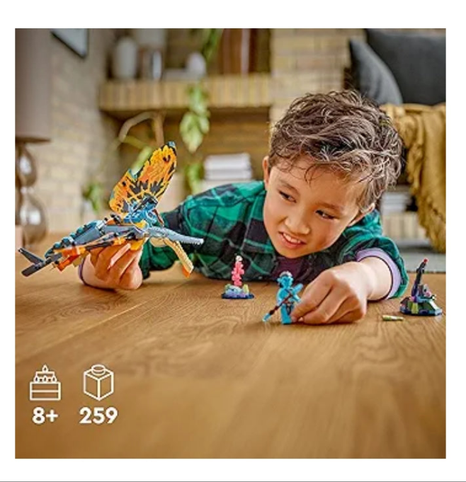 The Way of Water Skimwing Adventure 75576 Collectible Set with Toy Animal for Boys & Girls, Pandora Coral Reef Scene, Jake Sully and Tonowari Minifigures