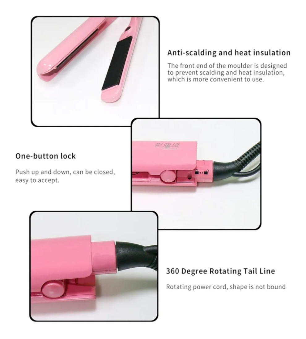 Hair straightener pink