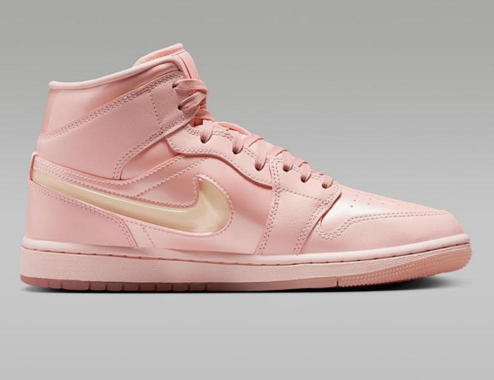 Air Jordan 1 Mid SE Women's Shoes (HF3173-600, Washed Coral/Pink Salt)