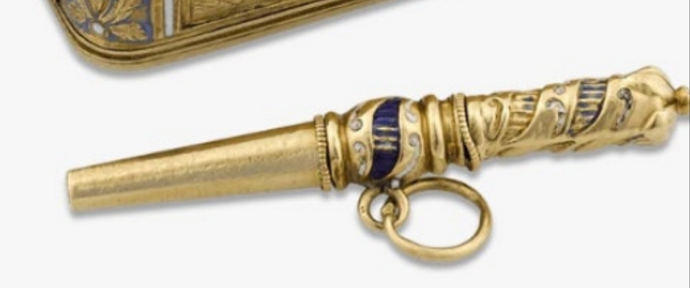 Swiss Gold and Enamel Musical Vinaigrette
