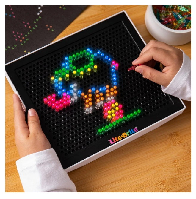 Lite Brite Classic, Favorite Retro Toy - Create Art with Light, STEM, Educational Learning, Holiday, Birthday, Gift, Boys, Kid, Toddler,