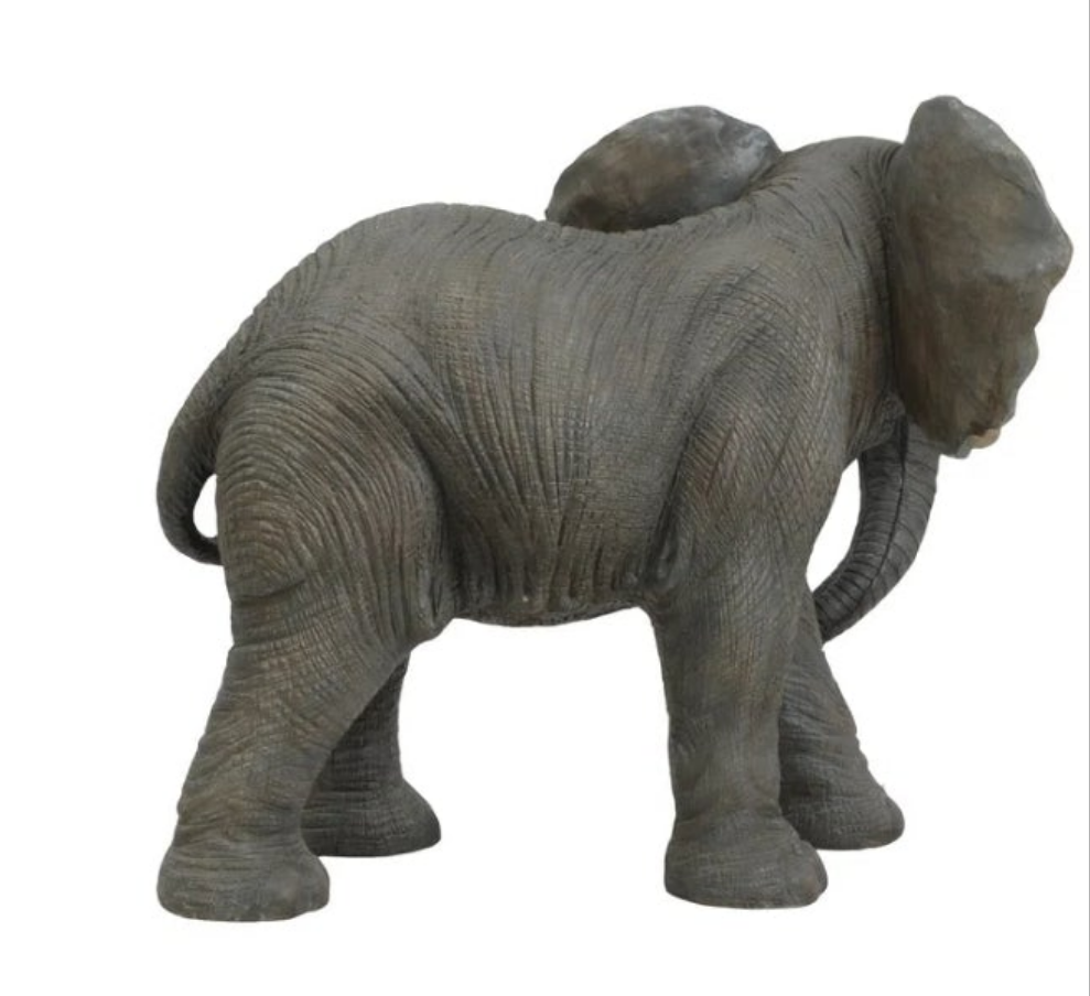 Walking Elephant Figurine Outdoor Lawn and Garden Weatherproof