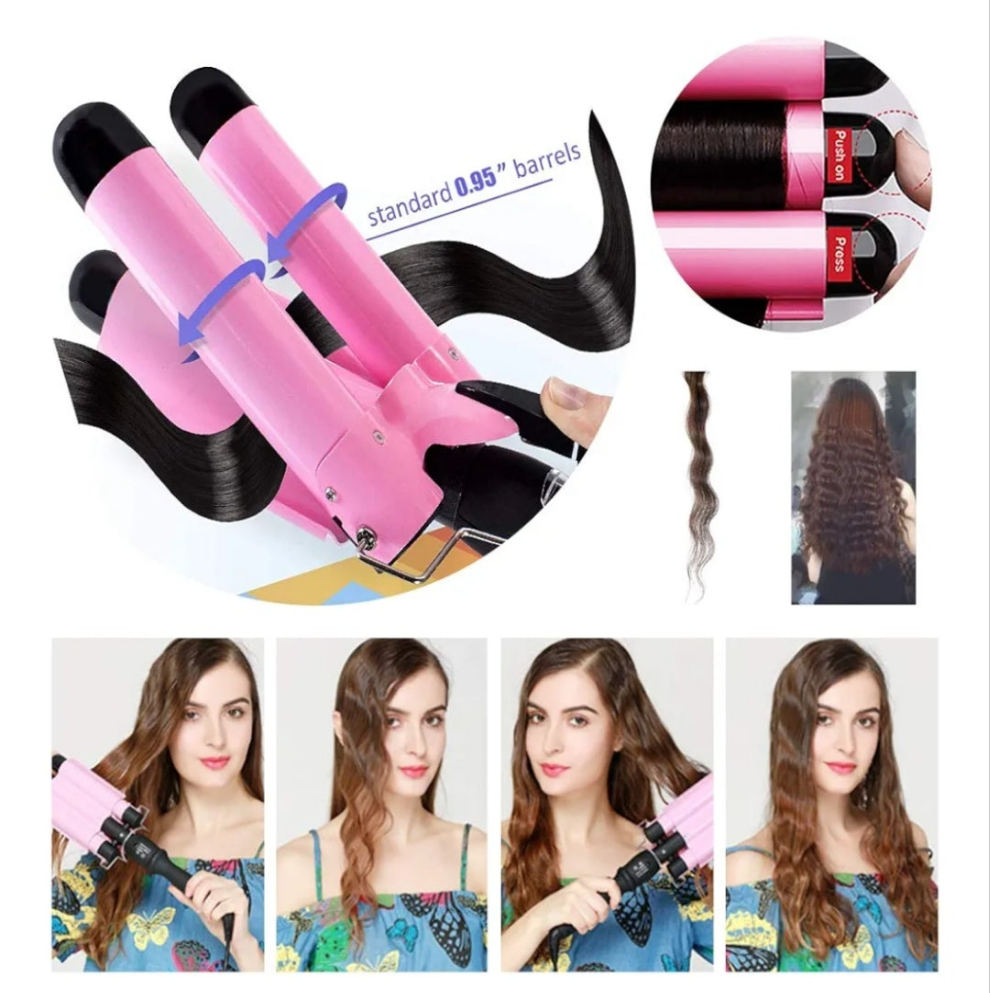 Hair curler pink
