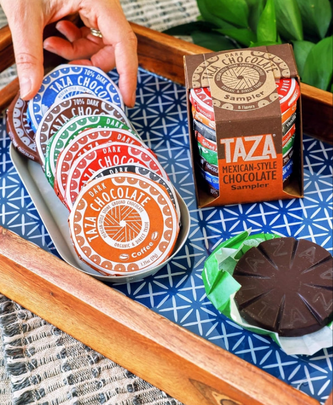 Taza Chocolate Organic Mexicano Disc Stone Ground, Variety Pack, 1.35 Ounce (8 Count), Vegan