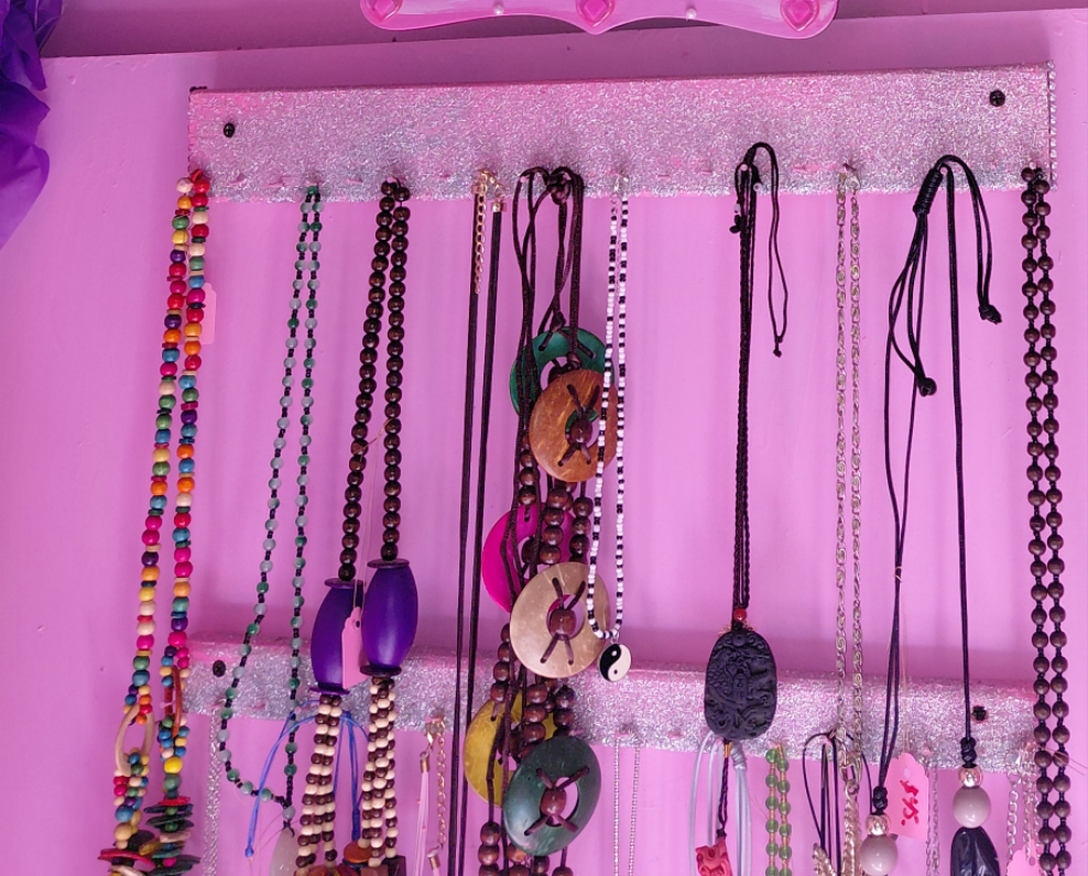 Custom jewelry holder 2 pieces pink bling by COCOMONEY