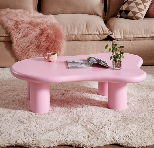 Pink Cloud Coffee Table with four legs for living room cute 😍