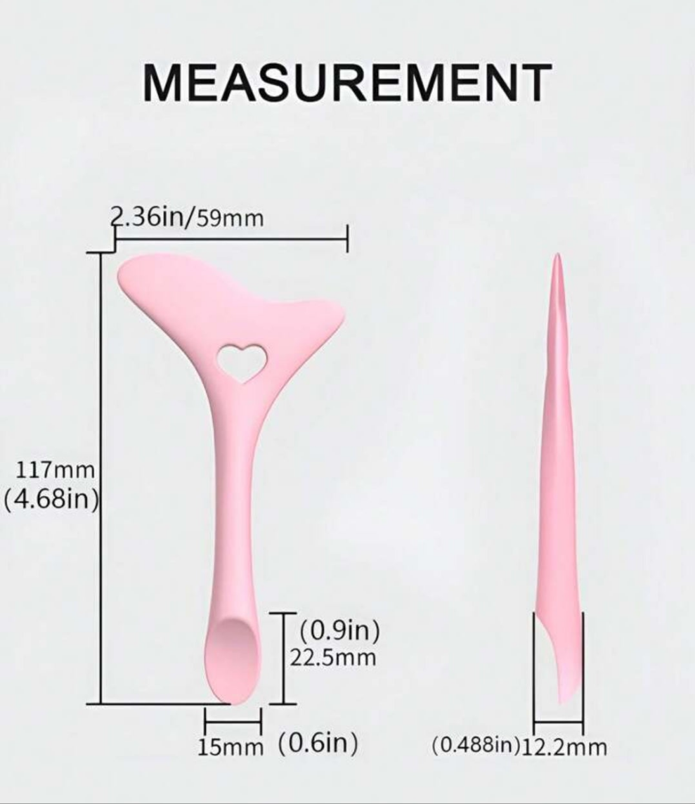 1pc Silicone Eyeliner Template - Wing Tip, Mascara, Lipstick, Cream Mask applicator - Makeup beauty tool, perfect for application