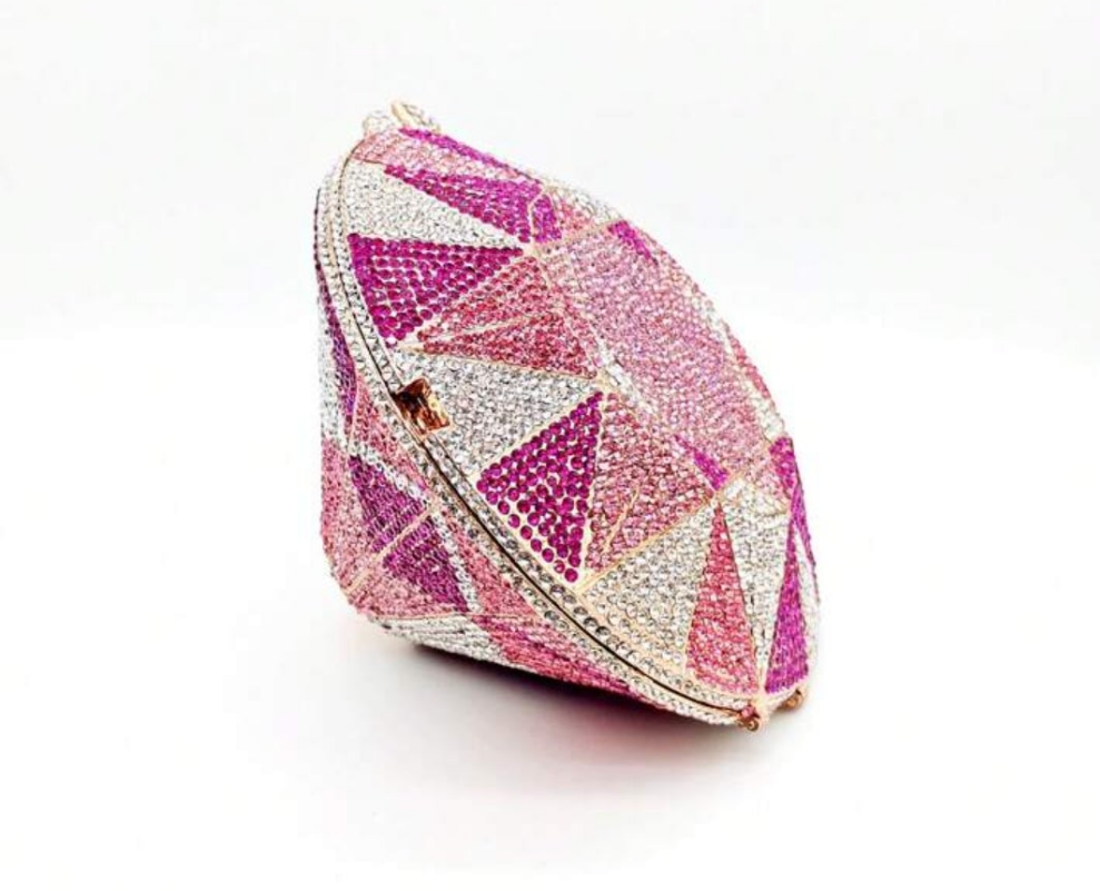 Glitter Bling,Shiny Glamorous,Elegant Unique Diamond Shaped Clutches,Multicolor Crystal Evening Bags,Clutches Purse,Luxury Novelty Designer Rhinestone HandbagS For Party & Prom Events,Dinner Bag For Party Girl,Woman,Wedding,Prom,Dinner/Banquet,Best Gifts