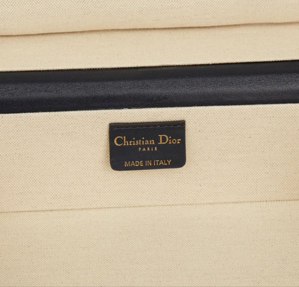 Dior 2017 Dior Blue Oblique Monogram Canvas & Calfskin Leather Jewellery Case