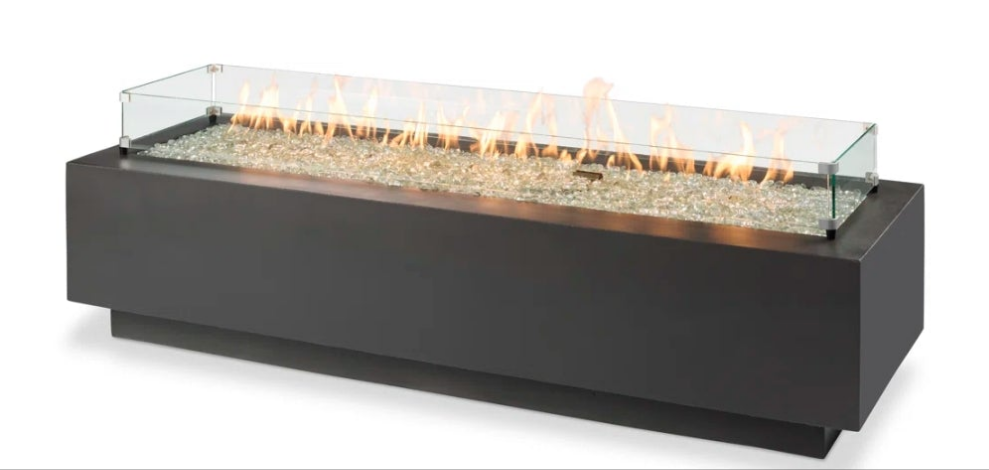 Rectangle Concrete Smokeless Fire Pit Table with Lid